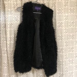 Madden girl fur vest - black